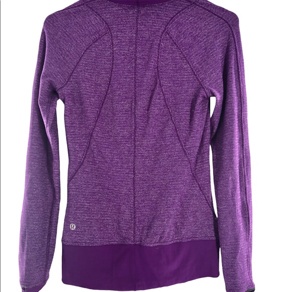 LULULEMON Runderful 1/2 Zip Pullover Cuffins purple  size 4 - Picture 6 of 9